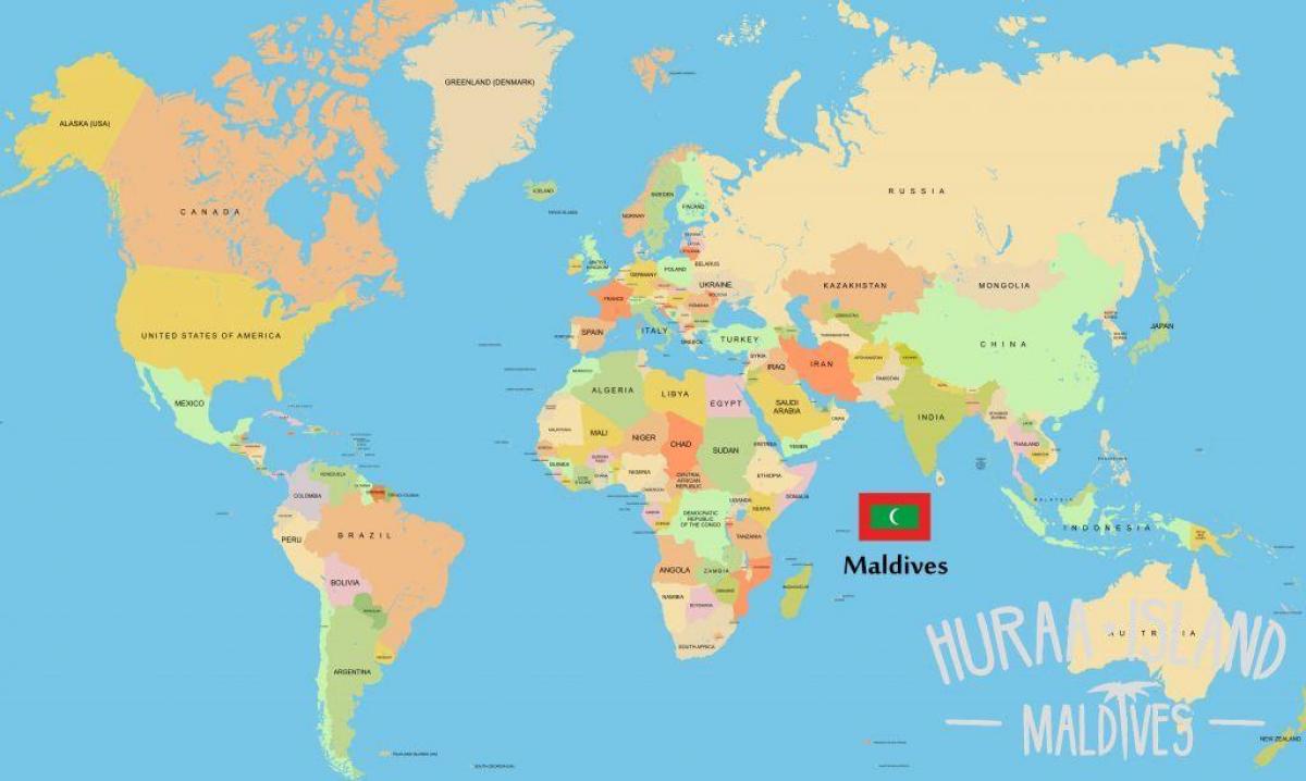 tampilkan maldives di peta dunia