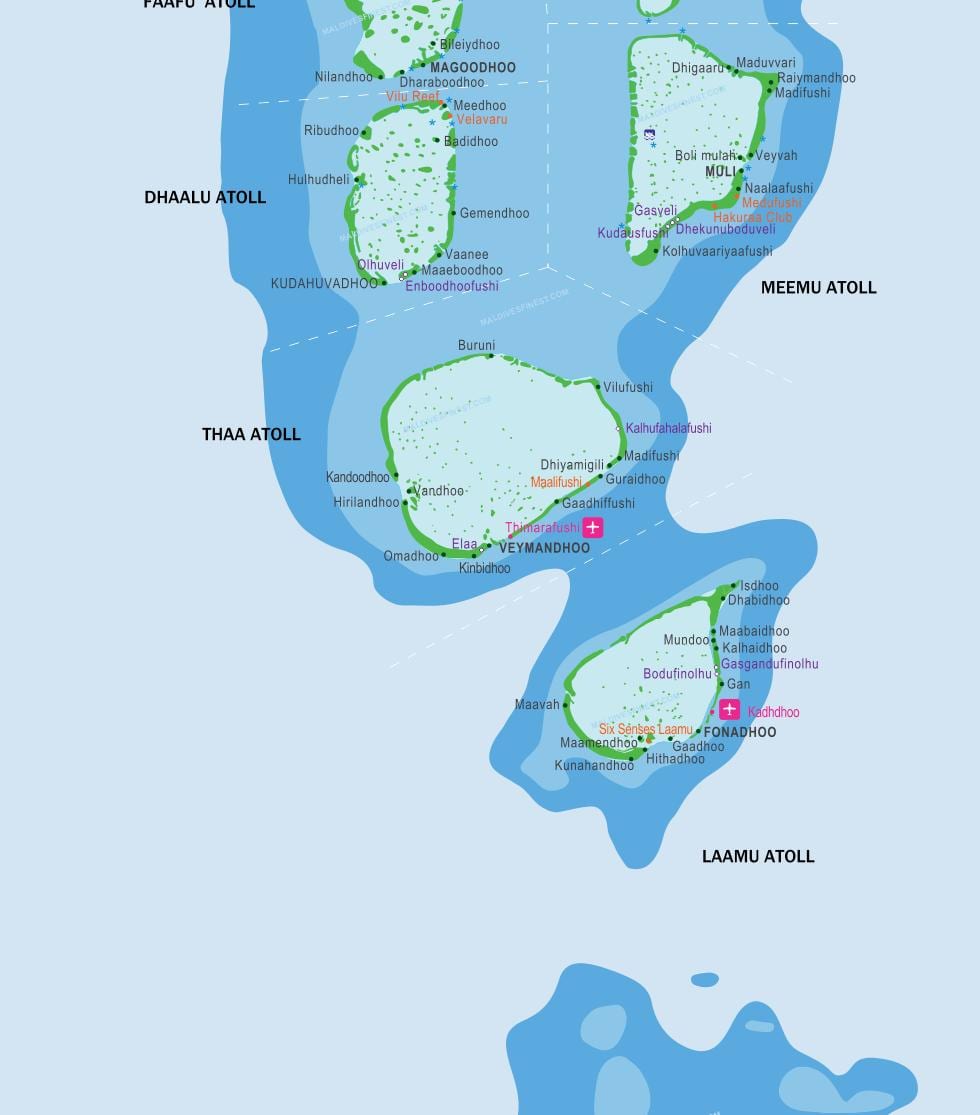 peta dari kandooma maldives