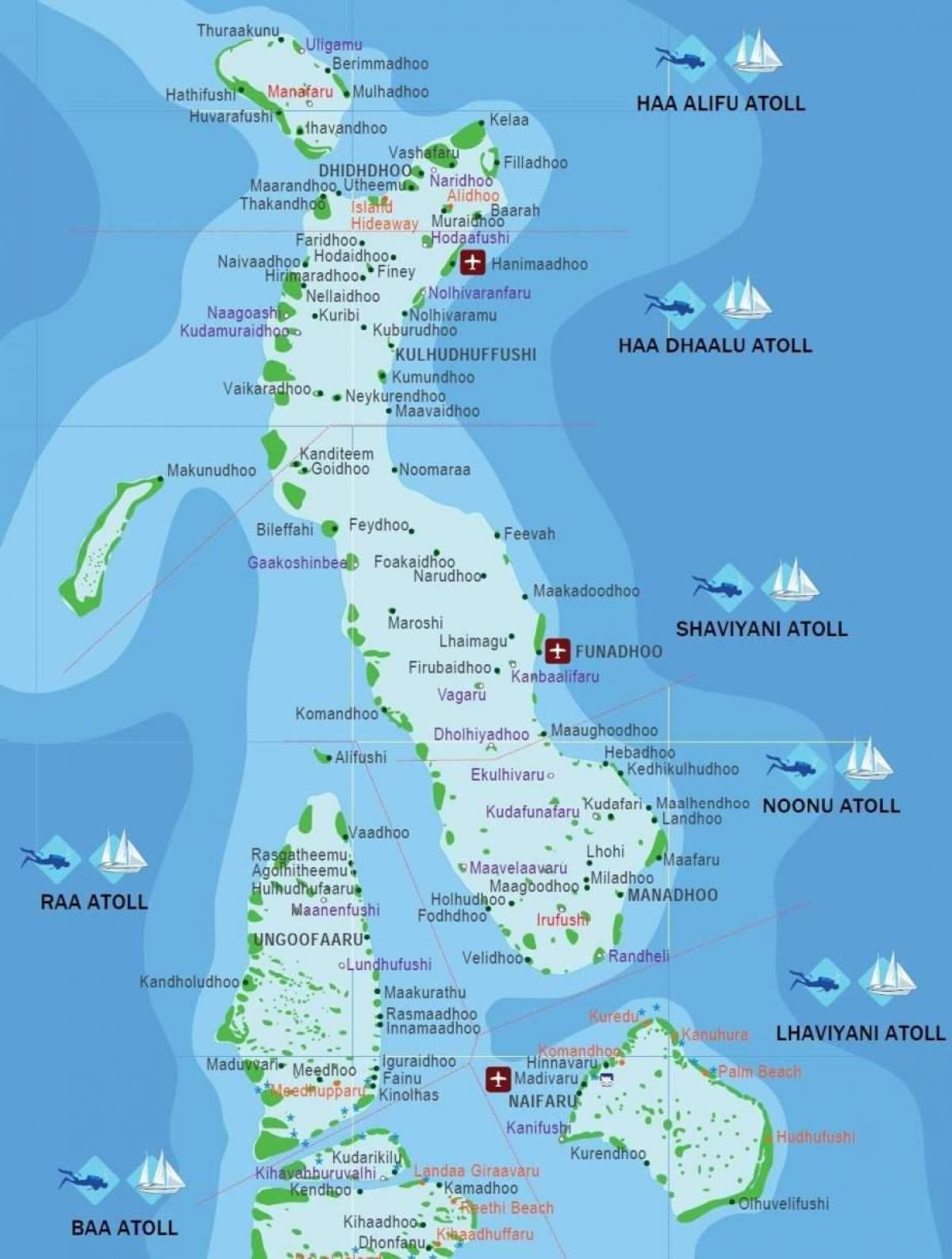 peta pantai maladewa