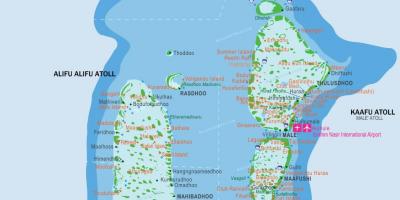 Maladewa bandara peta