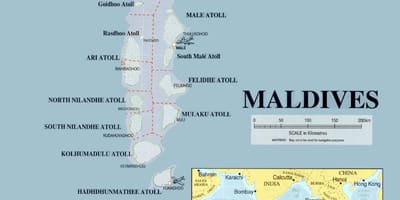 Peta dari maladewa fisik 