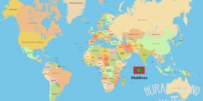 Peta dari maldives di peta dunia