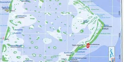 Peta north male atoll, maladewa